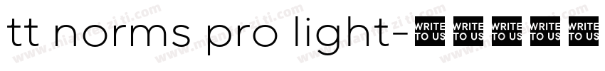 tt norms pro light字体转换
